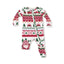 Angel Dear -2 Way Zipper Footie-Red Truck Fair Isle