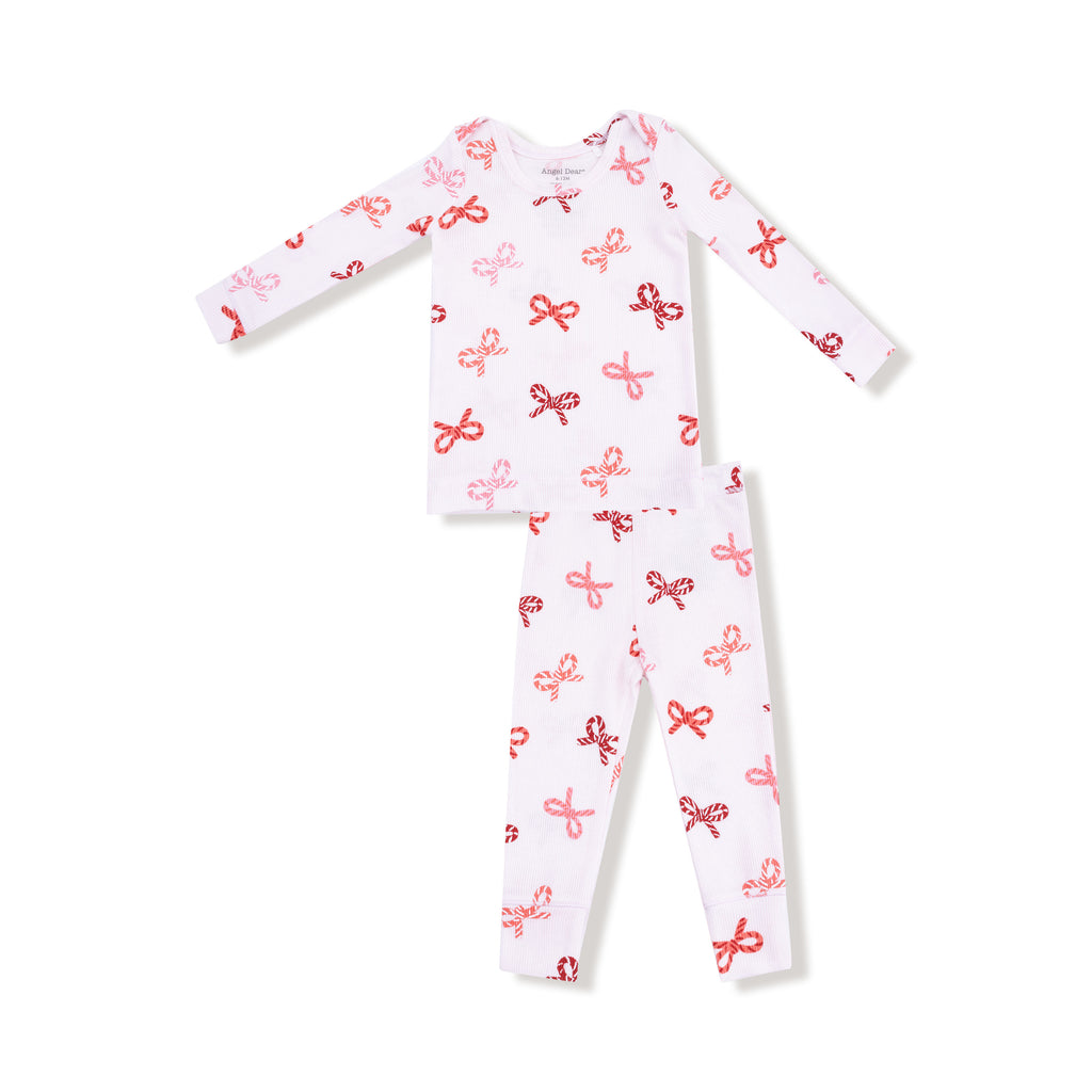 Angel Dear-Loungewear Set-Candy Cane Bows