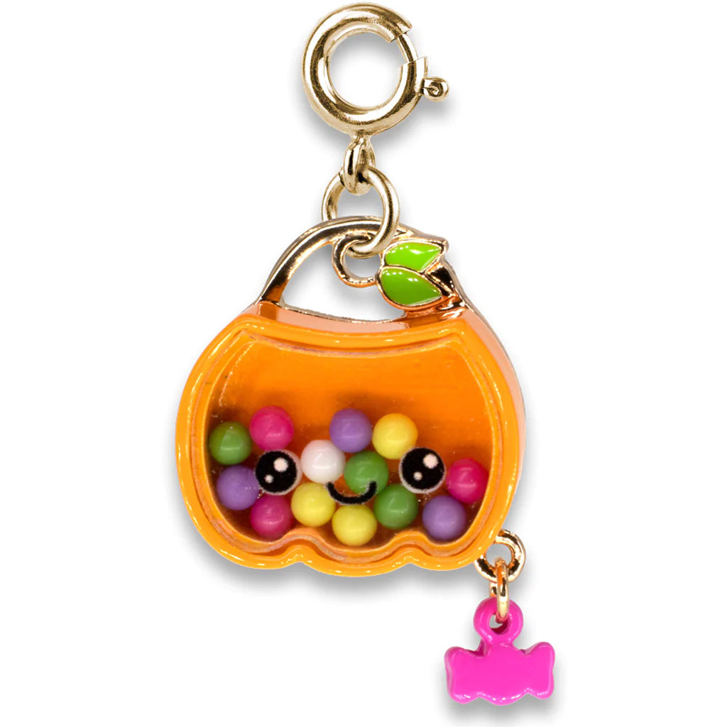CHARM IT! - Gold Trick-or-Treat Pumpkin Shaker Charm