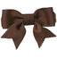 No Slippy Hair Clippy - Emily  Dark Brown 2 Inch Grosgrain Baby Bow Pinch Clip