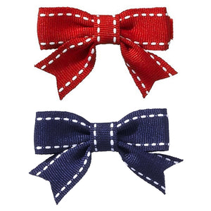 No Slippy Hair Clippy - Abby Pair Pack - Red-Navy