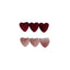 Bows Art-Triple Heart Velvet Clip