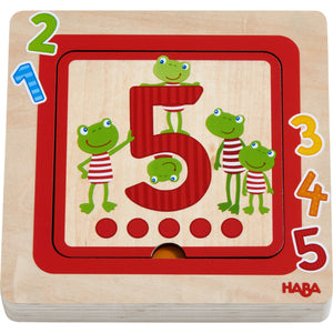Haba - Counting Friends Wood Layering Puzzle 1 to 5
