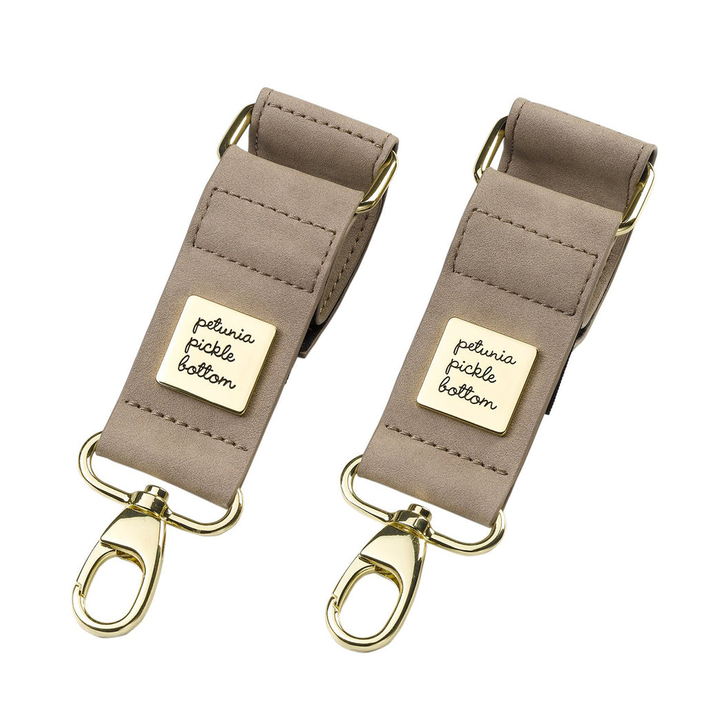 Petunia Pickle Bottom - Valet Stroller Clip - Grey Matte Leatherette