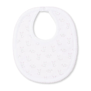 Kissy Kissy - Gingham Bunnies Print Bib - Pink