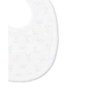 Kissy Kissy - Gingham Bunnies Print Bib - Pink