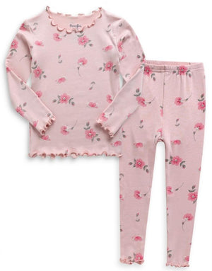 Explanet-Modal Long Sleeve Pajamas-Roses