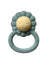 Three Hearts-Silicone Lion Rattle-Slate
