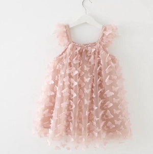 Stardust and Glitter-Butterfly Dress-Camel Pink