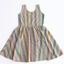 Good Apples-Sleeveless Twirl Dress in Pastel Stripe