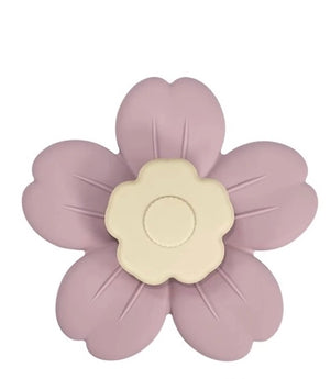 Three Hearts-Daisy Toy Silicone Teether Spinner-Mauve