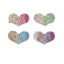 Bows Art-Rhinestone Heart Pop Clip