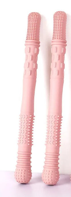 Three Hearts-Neuvo Silicone Teething Tube Set-Classic Pink