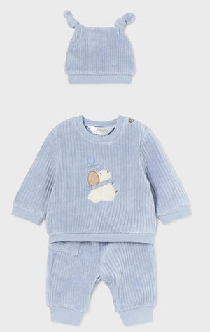 Mayoral-3 Piece Corduroy Tracksuit-Sky