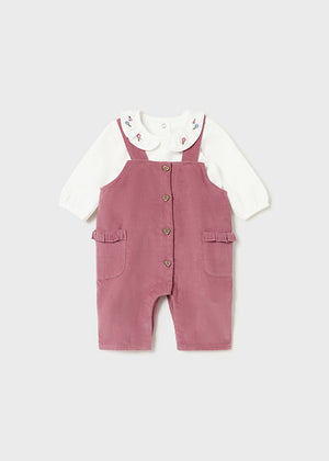 Mayoral-Overall and T-shirt Set-Pink