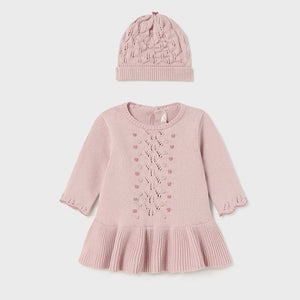 Mayoral-Dress with Hat-Sugar Pink