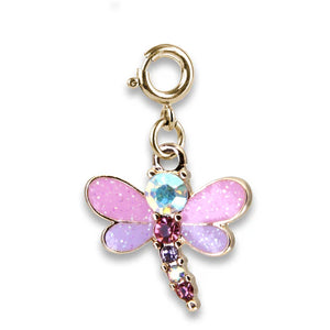 CHARM IT! -Gold Glitter Dragonfly Charm