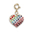 CHARM IT! -Gold Rainbow Sparkle Heart Charm