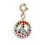 CHARM IT! - Gold Rainbow Sparkle Peace Charm