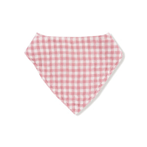 Angel Dear-Bib-Rose Pink Plaid