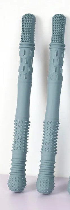 Three Hearts-Neuvo Silicone Teething Tube Set-Slate