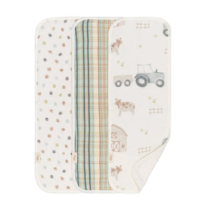 Crane Baby-Burp Cloths-Farmhouse Tractor