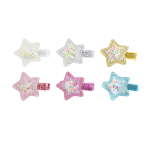 Bows Art-Glitter Star Shaker Clip