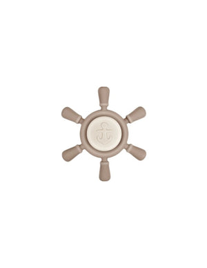 Three Hearts-Sailor Toy Silicone Teether Spinner-Taupe