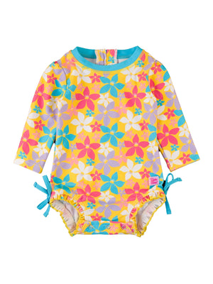 Ruffle Butts-Long Sleeve One Piece Rash Guard-Endless Summer Floral