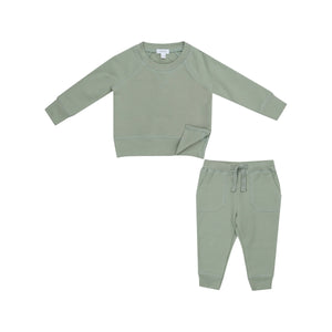 Angel Dear- Raglan Sweatshirt And Jogger Set- French Terry Desert Sage