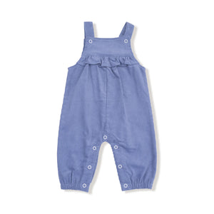 Angel Dear-Yoke Ruffle Overall-Stonewash