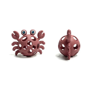 Three Hearts-Silicone 3D Funny Crab Teether-Brick