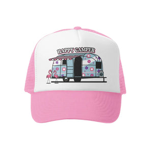 Grom Squad -Happy Camper-Pink/White