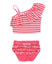 Ruffle Butts- One Shoulder Ruffle Tankini-Hot Pink Heart Polka Dot