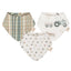 Crane Baby-Muslin Bib Set-Charlie Farmhouse Tractor