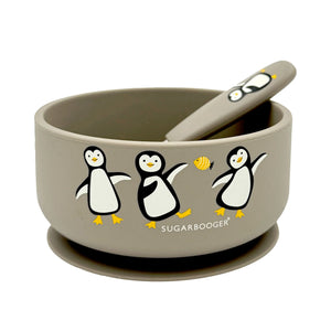 Ore - Fresh and Messy Silicone Suction Bowl and Spoon Set -Penguin
