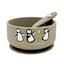 Ore - Fresh and Messy Silicone Suction Bowl and Spoon Set -Penguin