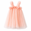 Stardust and Glitter-Tulle Flower Dress-Pale Pink