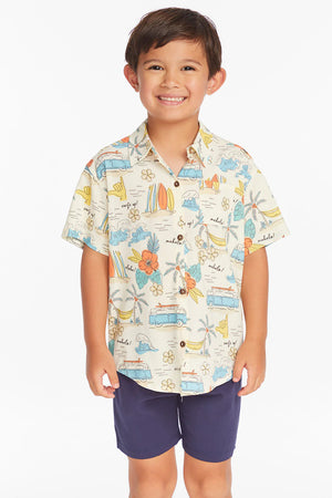 Chaser-Surf's Up Boys Button Down Tee