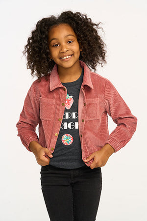 Chaser-Zaria Dusty Rose Corduroy Jacket