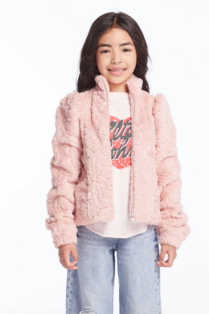 Chaser- Girls Pinky Puff Sleeve Jacket