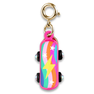 CHARM IT!-Gold Rebel Girls Skateboard Charm