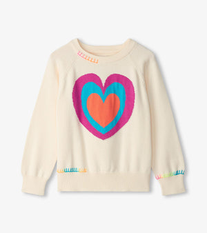 Hatley -Layered Hearts Raglan Pullover Sweater