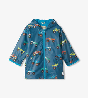 Hatley -  Boys Monster Trucks Zip-Up Rain Jacket