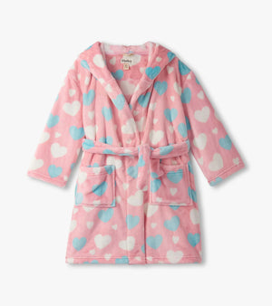 Hatley -Girls Big Hearts Fuzzy Fleece Robe