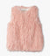 Hatley-Girls Pale Pink Feather Faux Fur Vest