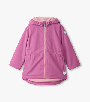 Hatley-Girls Heart Swans Colour Changing Zip-Up Rain Jacket