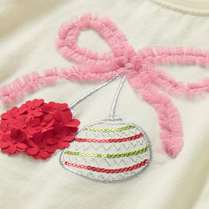 Hatley -Girls Ornament Gathered Back T-Shirt