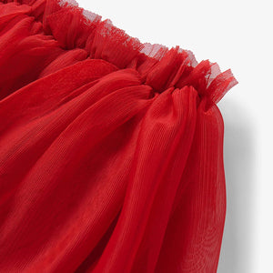 Hatley -Girls Chex Red Puffy Tutu Skirt