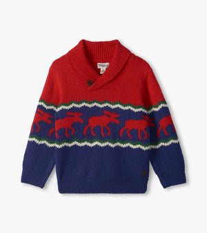 Hatley-Holiday Moose Pullover Sweater